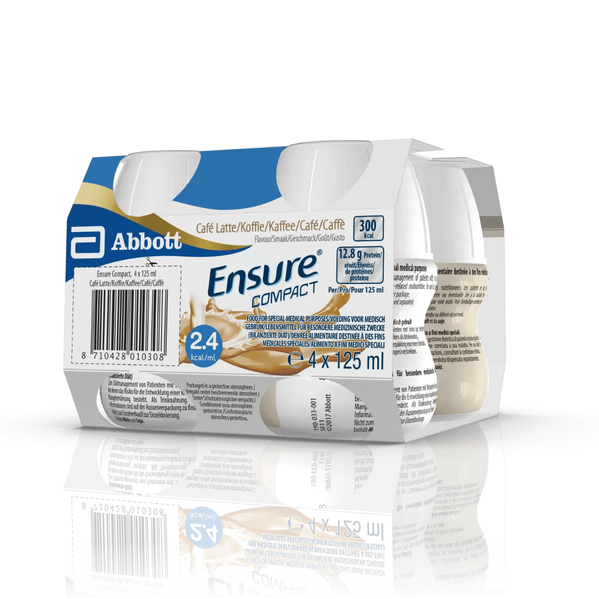 Ensure Compact Alimento a Fini Medici Speciali Ipercalorico e Proteico Caffè 4x125ml