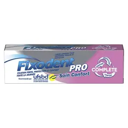 Fixodent Pro Crème Adhésive Complet Soin Confort Pour Prothèses Dentaires 47g