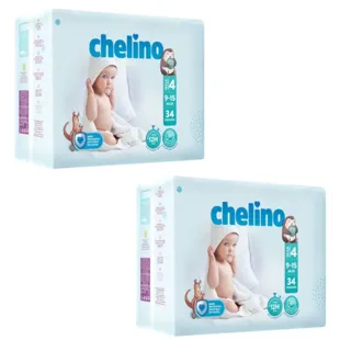 Chelino Diapers Size 4 9-15 KG 2x34 units