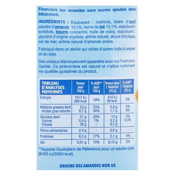 Gerblé No Added Financial Sugars with Almonds 175g