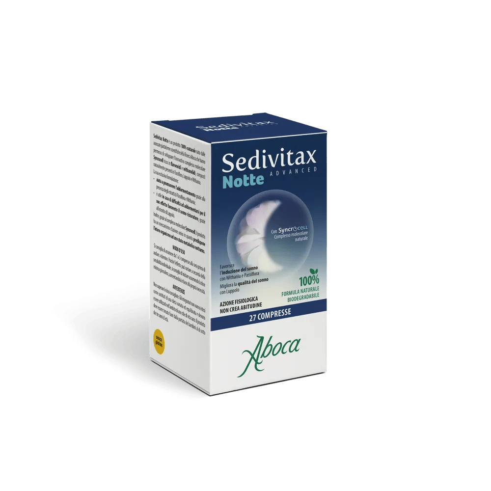 Aboca Sedivitax Notte Advances Integratore per Favorire il Sonno e il Rilassamento 27 Compresse