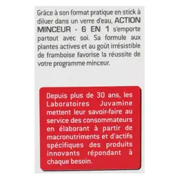 Juvamine Action Minceur 6 Actions Goût Framboise 14 sticks