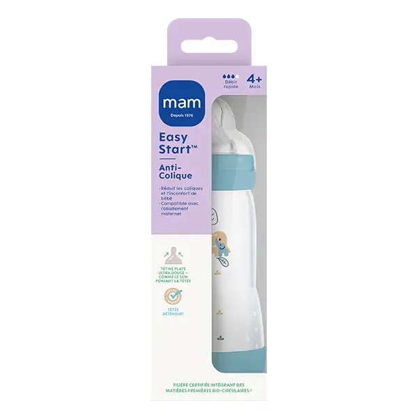 Mam Biberon Easy Start / Anti-Colica Oceano Ciuccio Flusso 3 320ml