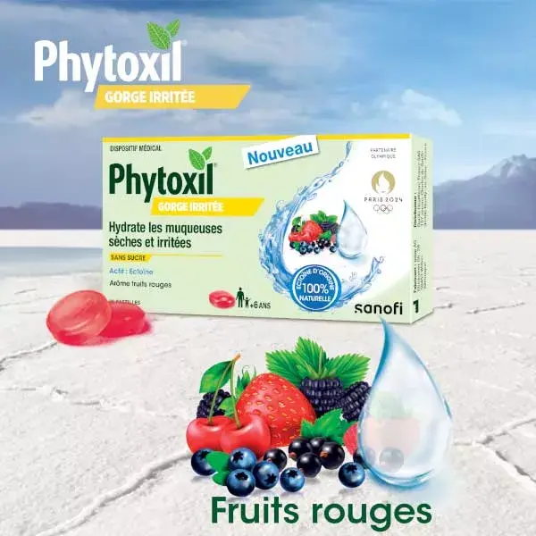 Phytoxil Pastilles Gorges irritées fruits rouge - Dispositif médical