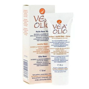 VEA. Olio, aceite base de vitamina E 100%, cuida y repara piel dañada e  irritada VEA VEA-OLIOBASE-20
