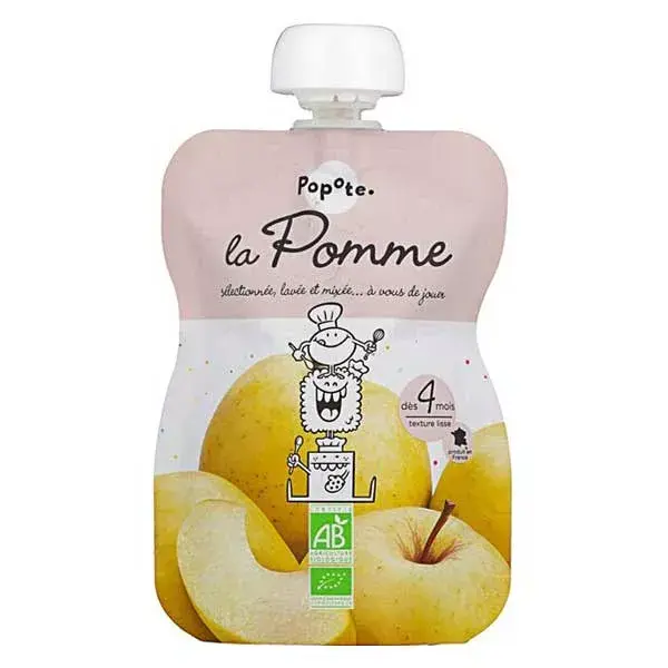 Popote Fruits Apple Gourd +4m Organic 120g