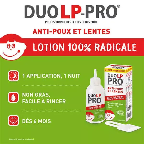 Duo-LP Pro Lotion Anti-Poux et Lentes 200ml + Peigne Anti-Poux