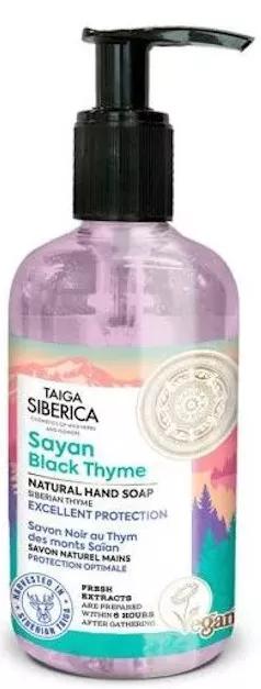 Taiga Siberica Sayan Black Thyme Sabonete Natural para as Mãos Excelente Proteção 300ml