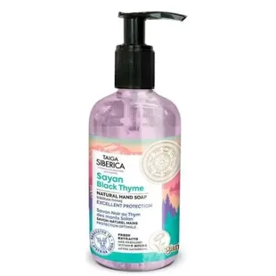 Sabonete natural para mãos Taiga Siberica Sayan Tomilho Preto Excelente Proteção 300ml