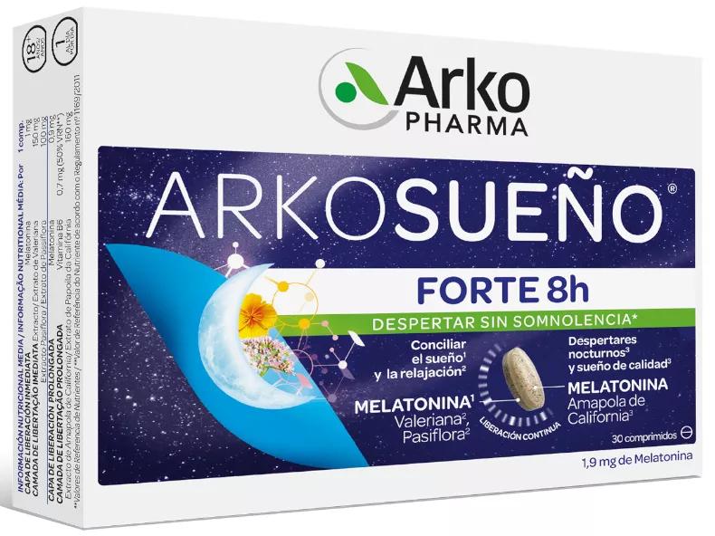 Arkopharma Arkosueño Forte 8 Horas 30 Comprimidos