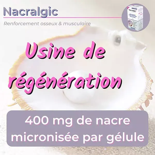 Nutrigée Nacralgic Pure Nacre Rinforzo Ossa, Muscoli e Articolazione Integratore Alimentare 30 capsule