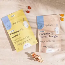 Epycure Peau Gummies Solaires Préparer Et Protéger la Peau Au Soleil et Booster le Bronzage 60 gummies