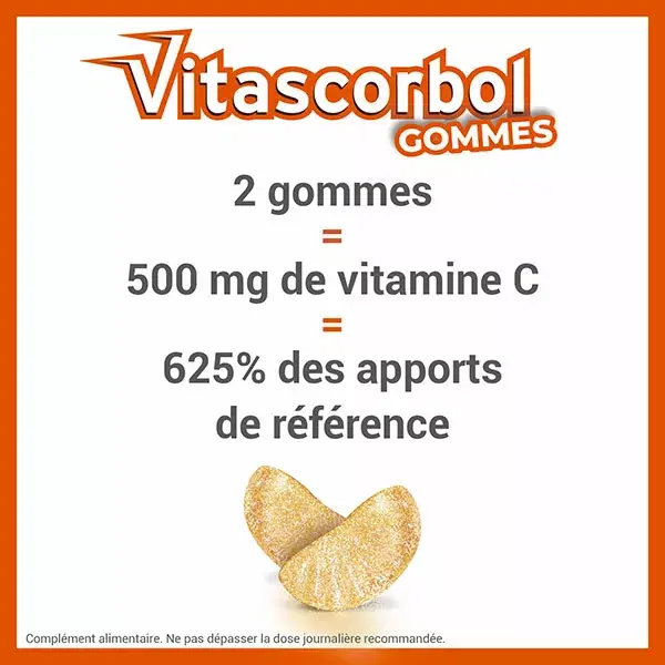 Vitascorbol Gommes Vitamine C 250mg 45 gommes