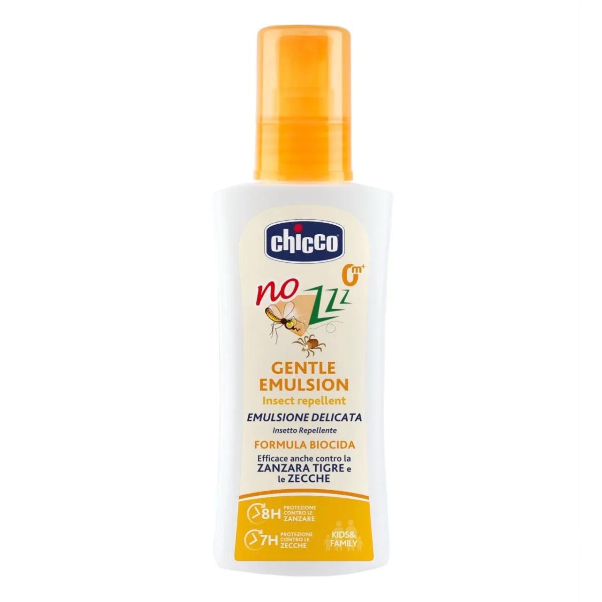 Chicco Nozzz Emulsione Delicata Insetto Repellente Antizanzare Neonati e Bambini 100 ml