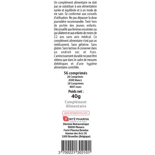 Forté Pharma Minceur 24 45+ Bruleur de Graisses Jour Nuit Chrome 56 comprimidos