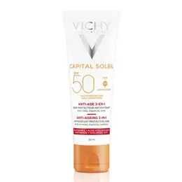 Vichy Capital Soleil Crème Solaire Visage Anti-Âge 3 en 1 SPF50 50ml