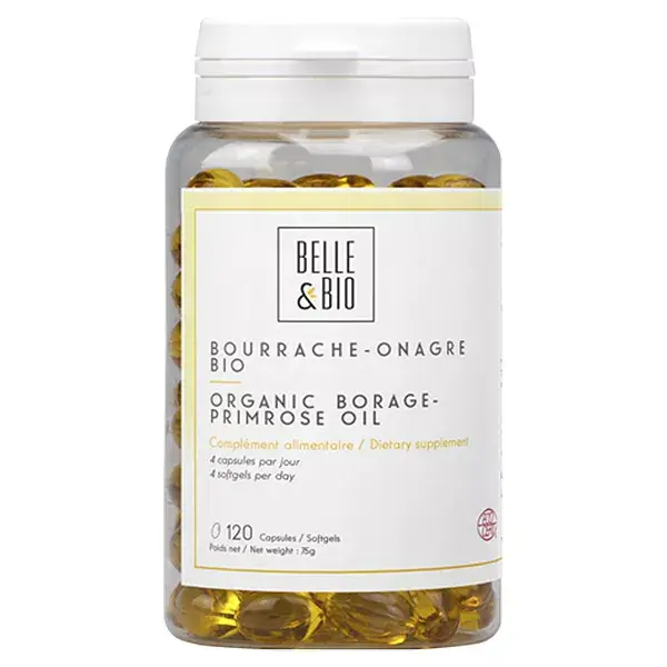 Belle & Bio Borage and Evening Organic Primrose 120 capsules