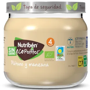 Nutribén EcoPotito Plátano y Manzana +4m 120 gr
