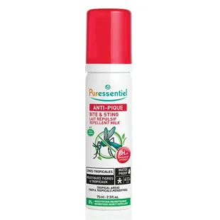 Latte repellente anti-puntura Puressentiel per zone tropicali, impermeabile, 75 ml