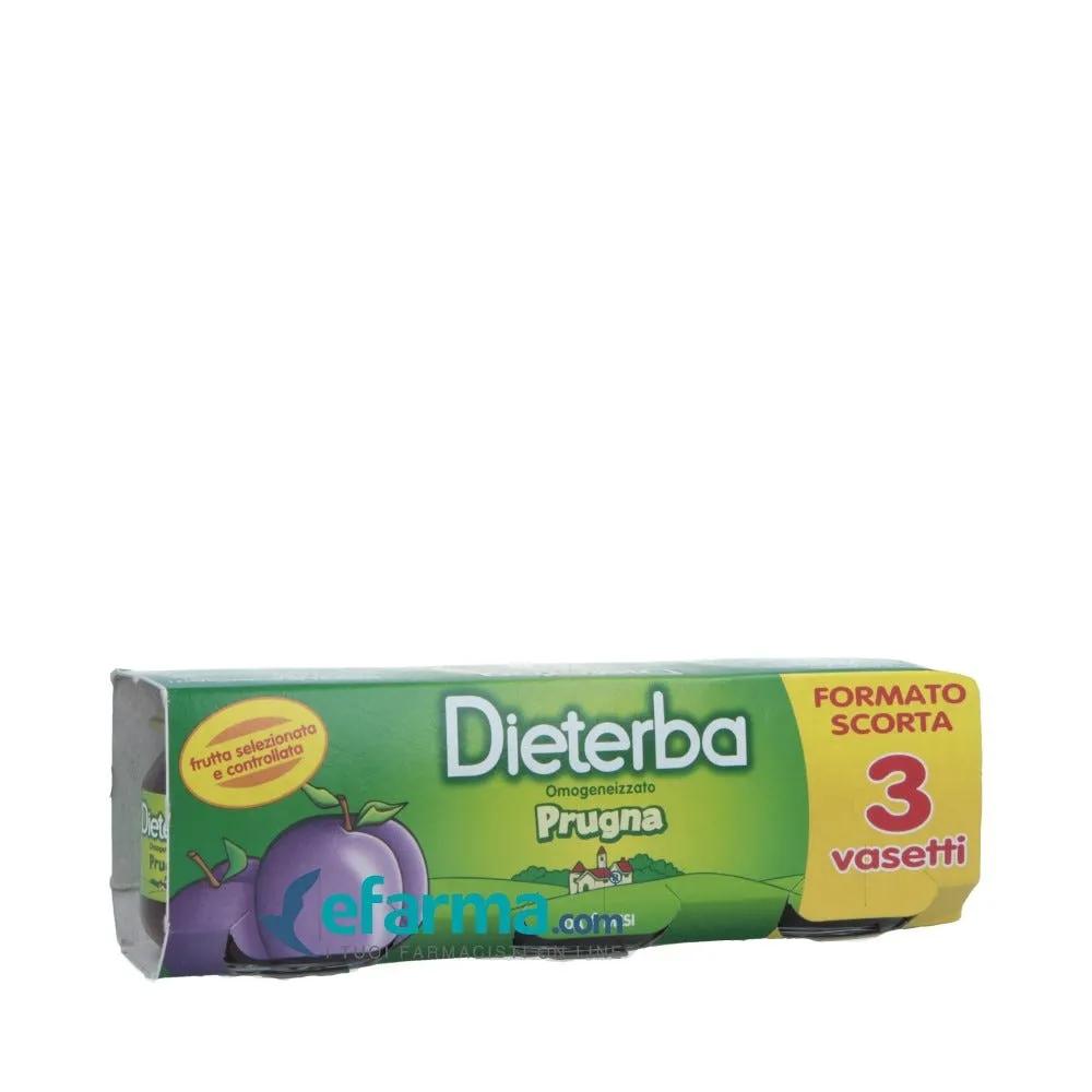 Dieterba Omogenizzato Prugna 3 Vasetti da 80 g