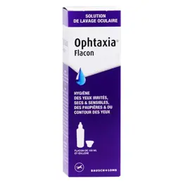 Bausch & Lomb Ophtaxia Hygiène des Yeux et Paupières 100ml + Œillère