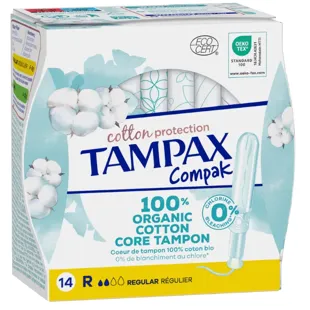 Tampax Cotton Protection Compak Regular Tampons 14 ct