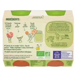 Blédina Les Récoltes Bio Pot Tomates Riz Veau +6m 2 x 200g