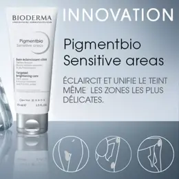 Pigmentbio Sensitive Areas, crème éclairsissante anti taches visage et corps