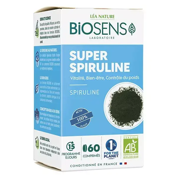 Biosens Super Spiruline Bio 60 comprimés
