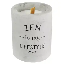 Bougie Parfumée Couleur Ciment Senteur Linge Frais Zen is my Lifestyle 100g