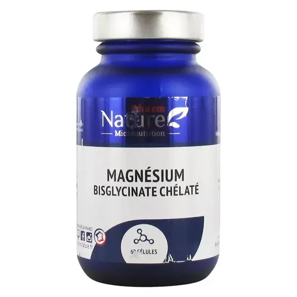 Pharm Nature Micronutrition Magnésium Bisglycinate Chélaté 60 gélules