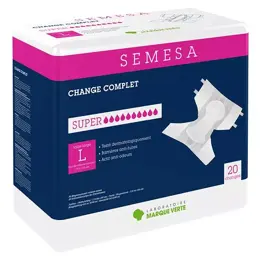 Marque Verte Semesa Change Complet Adulte Super Taille L 20 unités