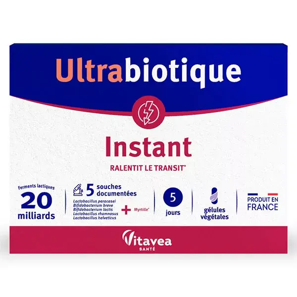 Vitavea Ultrabiotique Instant Ralentit le transit 10 gélules végétales