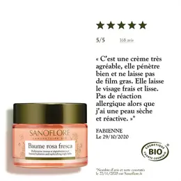 Sanoflore Rosa Fresca Baume de Rosée Nuit Bio 50ml