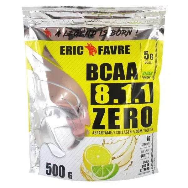 Eric Favre Vegan BCAA 8.1.1 Complemento de Aminoácidos Zero Limón Verde 500g