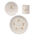 Saro Cotton Bunnies 3 Piece Feeding Set