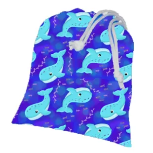 Eliott et Loup Pochette Étanche BaleinesTaille Unique