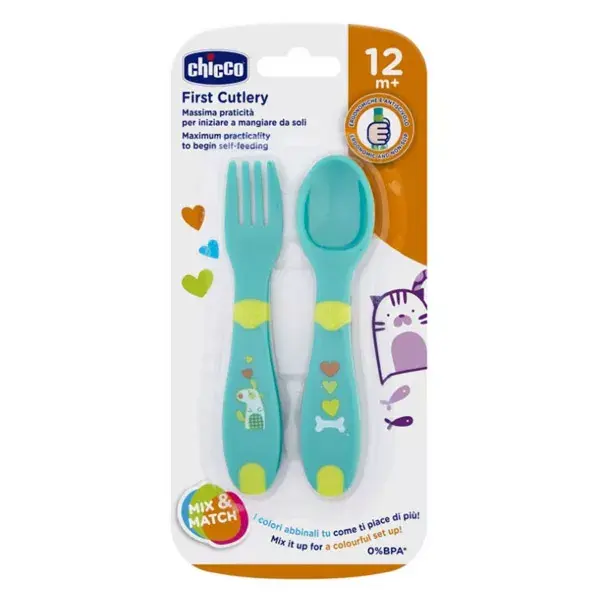 Chicco Meals My First Cutlery +12m