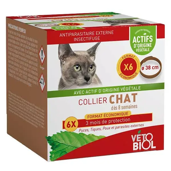 Vetobiol Antiparasitaire Collier Chaton/Chat x6