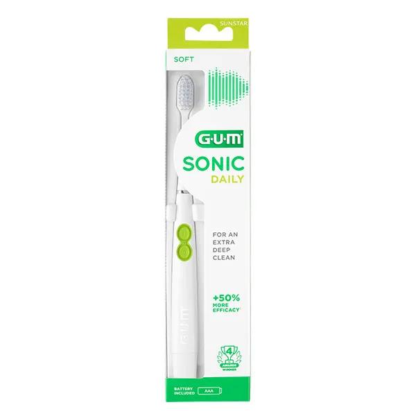 Gum Cepillo de Dientes Eléctrico N°4100 Sonic Daily Soft Blanco