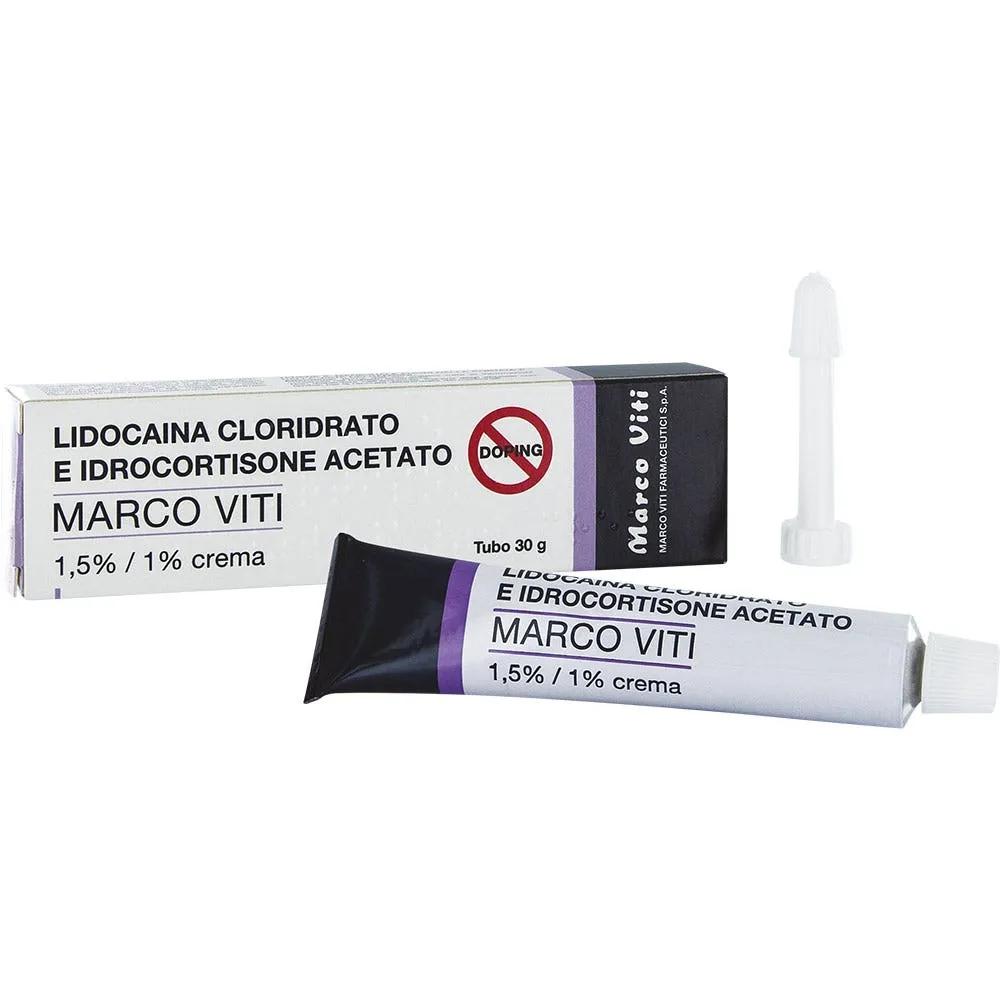 Lidocaina Cloridrato e Idrocortisone Acetato Marco Viti 1,5%/1% Crema Tubo 30 g