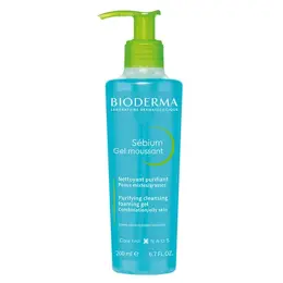 Bioderma Sébium Gel Moussant Nettoyant Purifiant Peaux Mixtes à Grasses 200ml