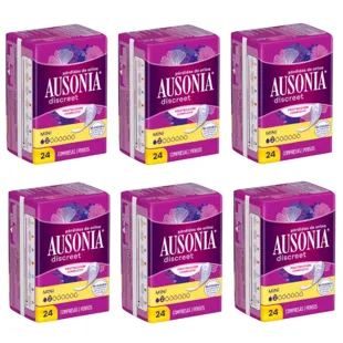 Mini compressa feminina para perda de urina Ausonia Discreet 6x24 unidades