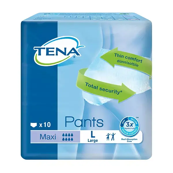 Ancho máximo 10 piezas de pantalones de Tena