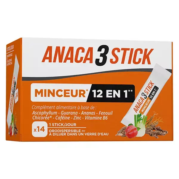 Anaca3+ Minceur 12 en 1 14 sticks