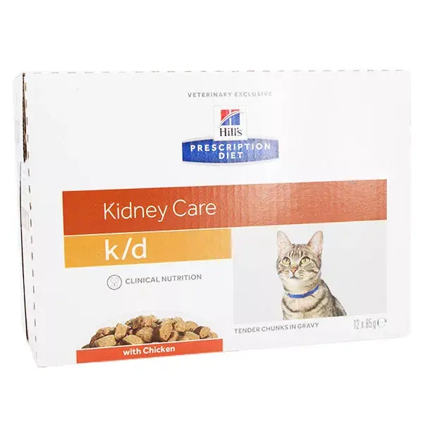 Hill's Prescription Diet Feline K/D Kidney Care Aliment Humide Poulet 12 x 85g