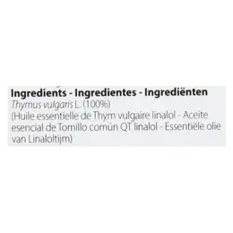 Pranarom Huile Essentielle Thym Vulgaire à Linalol 5ml