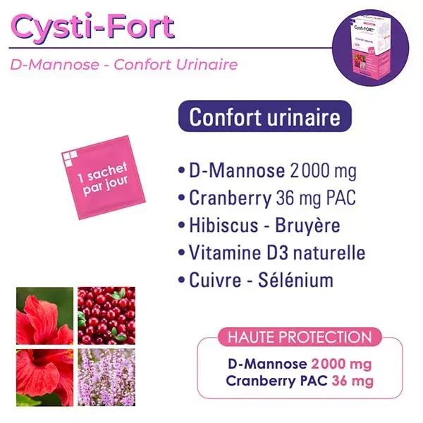 Nutritional supplement Cysti-Fort D-Mannose 7 bags