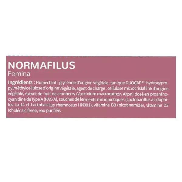 Codifra Normafilus Femina 60 gélules