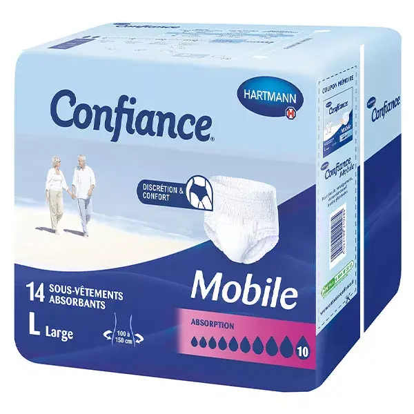 Hartmann Confiance Mobile Assorbimento 10 Gocce taglia L 14 Pannoloni